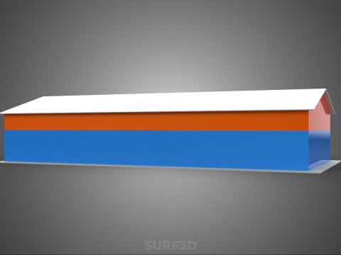 वाणिज्यिक गेराज कार्यशाला भवन वाहन कार पार्किंग भंडारण 3D मॉडल