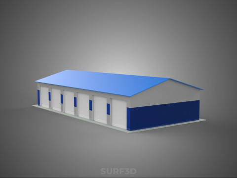 RACE TRACK PITSTOP LANE MOTORSPORT RACING PIT STOP GARAGE DOOR 3D Модель