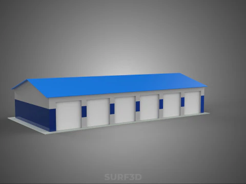 RACE TRACK PITSTOP LANE MOTORSPORT RACING PIT STOP GARAGE DOOR 3D Model
