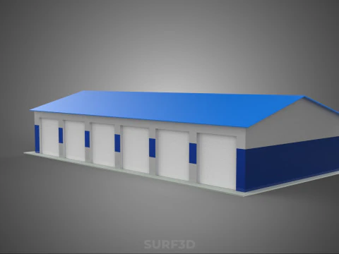 RACE TRACK PITSTOP LANE MOTORSPORT RACING PIT STOP GARAGE DOOR 3D Model