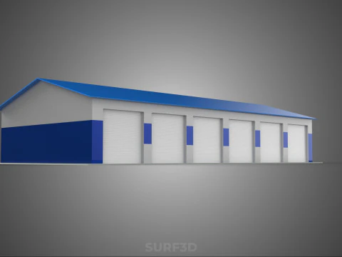 RACE TRACK PITSTOP LANE MOTORSPORT RACING PIT STOP GARAGE DOOR 3D Model