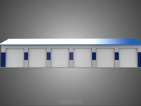 RACE TRACK PITSTOP LANE MOTORSPORT RACING PIT STOP GARAGE DOOR 3D Model