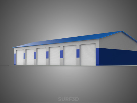 RACE TRACK PITSTOP LANE MOTORSPORT RACING PIT STOP GARAGE DOOR 3D Model