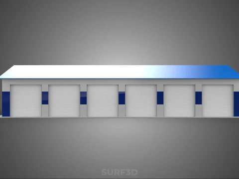 RACE TRACK PITSTOP LANE MOTORSPORT RACING PIT STOP GARAGE DOOR 3D Model