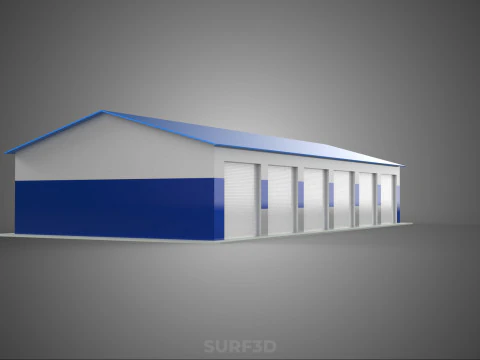 RACE TRACK PITSTOP LANE MOTORSPORT RACING PIT STOP GARAGE DOOR 3D Model