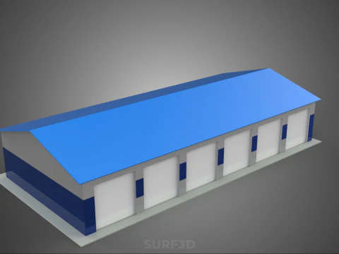 RACE TRACK PITSTOP LANE MOTORSPORT RACING PIT STOP GARAGE DOOR 3D Model