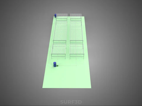 LARGE NFT FIELD AEROPONIC HYDROPONIC LAYOUT ARRAY ROW PLANT FARM 3D Model
