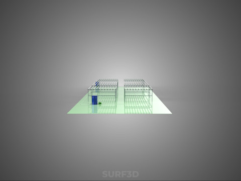 ВЕЛИКЕ ПОЛЕ NFT АЕРОПОНІКА ГІДРОПОНІКА ПЛАН МАСИВ РЯД ФЕРМА РОСЛИН 3D Модель