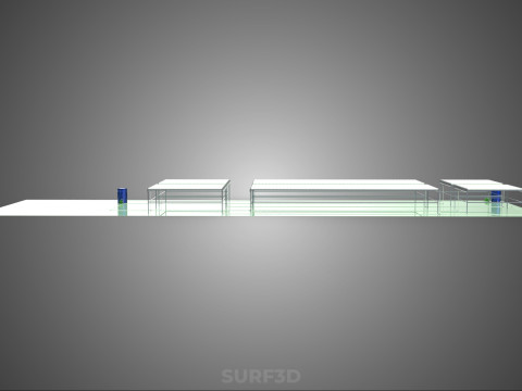 ВЕЛИКЕ ПОЛЕ NFT АЕРОПОНІКА ГІДРОПОНІКА ПЛАН МАСИВ РЯД ФЕРМА РОСЛИН 3D Модель