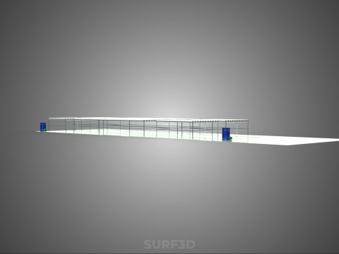 ВЕЛИКЕ ПОЛЕ NFT АЕРОПОНІКА ГІДРОПОНІКА ПЛАН МАСИВ РЯД ФЕРМА РОСЛИН 3D Модель