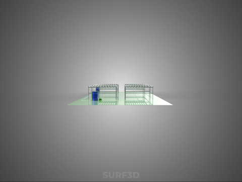 ВЕЛИКЕ ПОЛЕ NFT АЕРОПОНІКА ГІДРОПОНІКА ПЛАН МАСИВ РЯД ФЕРМА РОСЛИН 3D Модель