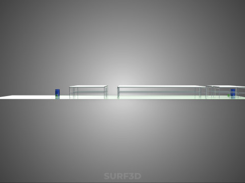 ВЕЛИКЕ ПОЛЕ NFT АЕРОПОНІКА ГІДРОПОНІКА ПЛАН МАСИВ РЯД ФЕРМА РОСЛИН 3D Модель