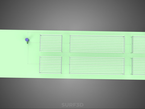 ВЕЛИКЕ ПОЛЕ NFT АЕРОПОНІКА ГІДРОПОНІКА ПЛАН МАСИВ РЯД ФЕРМА РОСЛИН 3D Модель