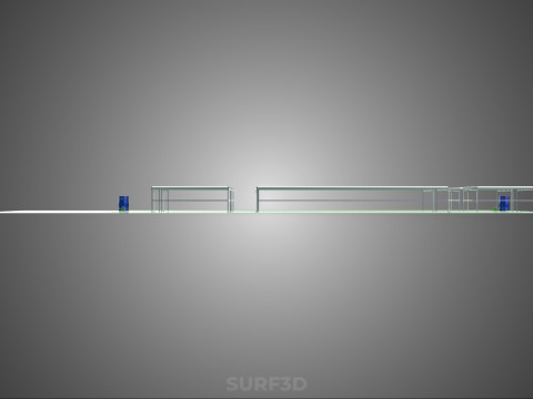 ВЕЛИКЕ ПОЛЕ NFT АЕРОПОНІКА ГІДРОПОНІКА ПЛАН МАСИВ РЯД ФЕРМА РОСЛИН 3D Модель