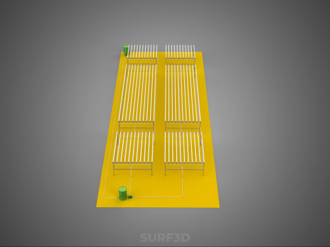 田野花园布局 气培 水培植物 农作物农场 工厂 3D 模型
