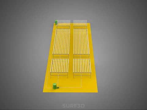 FIELD GARDEN LAYOUT AEROPONIC HYDROPONIC PLANT CROP FARM FACTORY 3D Model