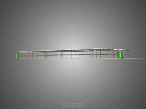 田野花园布局 气培 水培植物 农作物农场 工厂 3D 模型