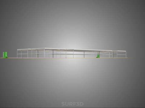 田野花园布局 气培 水培植物 农作物农场 工厂 3D 模型