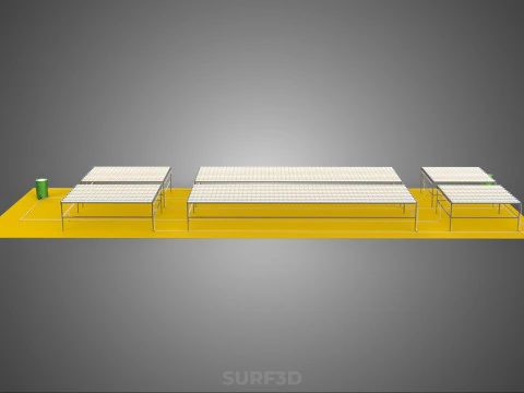 FIELD GARDEN LAYOUT AEROPONIC HYDROPONIC PLANT CROP FARM FACTORY 3D Model
