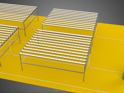 FIELD GARDEN LAYOUT AEROPONIC HYDROPONIC PLANT CROP FARM FACTORY 3D Model