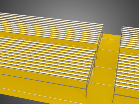 田野花园布局 气培 水培植物 农作物农场 工厂 3D 模型