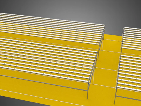 FIELD GARDEN LAYOUT AEROPONIC HYDROPONIC PLANT CROP FARM FACTORY 3D Model