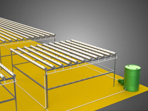 FIELD GARDEN LAYOUT AEROPONIC HYDROPONIC PLANT CROP FARM FACTORY 3D Model