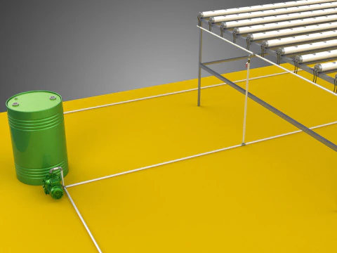 FIELD GARDEN LAYOUT AEROPONIC HYDROPONIC PLANT CROP FARM FACTORY 3D Model