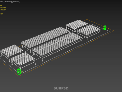 田野花园布局 气培 水培植物 农作物农场 工厂 3D 模型