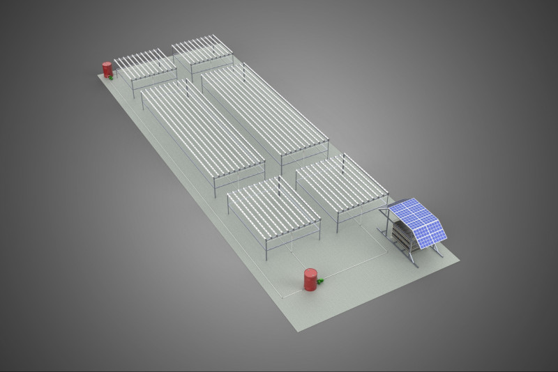NFT 田间气雾栽培作物种植场太阳能物联网 3D 模型 .c4d .max .obj .3ds .fbx .stl .blend