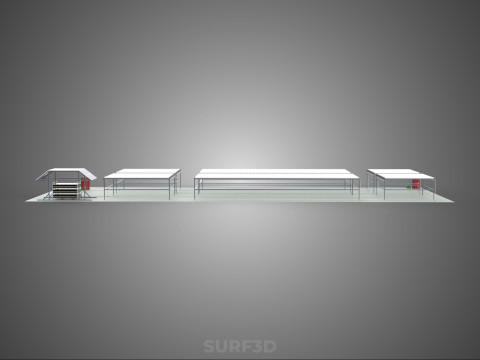 NFT 田间气雾栽培作物种植场太阳能物联网 3D 模型