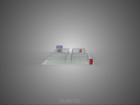 NFT 田间气雾栽培作物种植场太阳能物联网 3D 模型