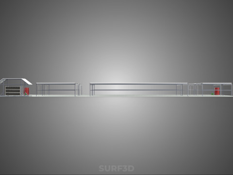 NFT 田间气雾栽培作物种植场太阳能物联网 3D 模型