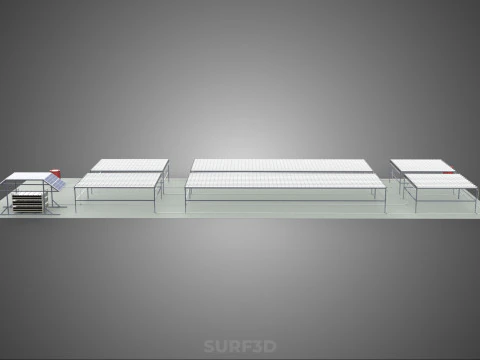 NFT FIELD AEROPONIC HYDROPONIC CROP PLANT FARM SOLAR POWERED IOT 3D Model