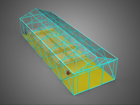 HYDROPONIC AEROPONIC GREENHOUSE HOTHOUSE GLASSHOUSE FARM GARDEN 3D 모델