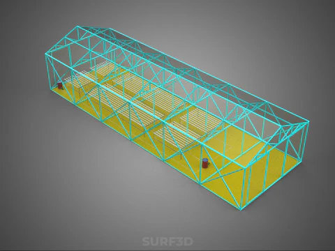 HYDROPONIC AEROPONIC GREENHOUSE HOTHOUSE GLASSHOUSE FARM GARDEN 3D Model