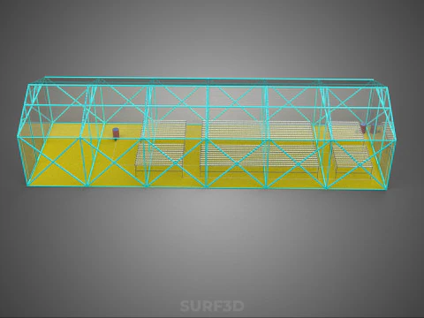 HYDROPONIC AEROPONIC GREENHOUSE HOTHOUSE GLASSHOUSE FARM GARDEN 3D Model