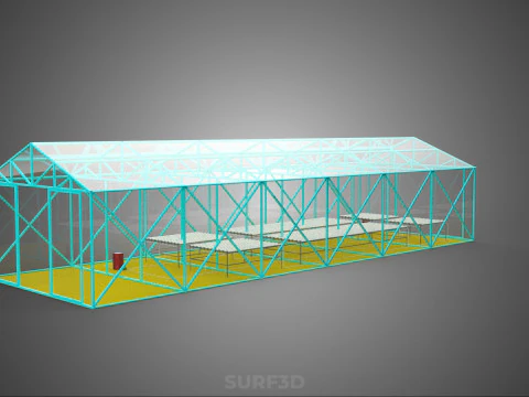 HYDROPONIC AEROPONIC GREENHOUSE HOTHOUSE GLASSHOUSE FARM GARDEN 3D Model