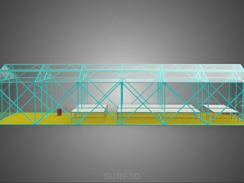 HYDROPONIC AEROPONIC GREENHOUSE HOTHOUSE GLASSHOUSE FARM GARDEN 3D Model