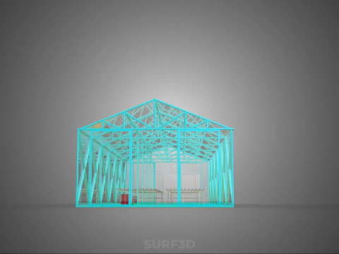 HYDROPONIC AEROPONIC GREENHOUSE HOTHOUSE GLASSHOUSE FARM GARDEN 3D Model