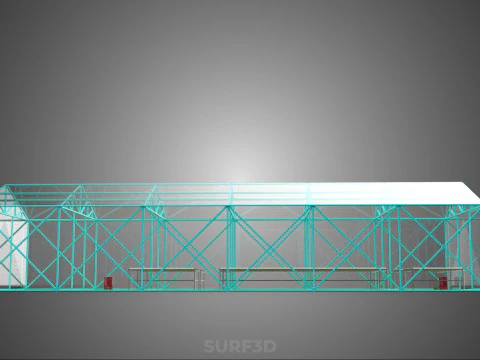 HYDROPONIC AEROPONIC GREENHOUSE HOTHOUSE GLASSHOUSE FARM GARDEN 3D Model