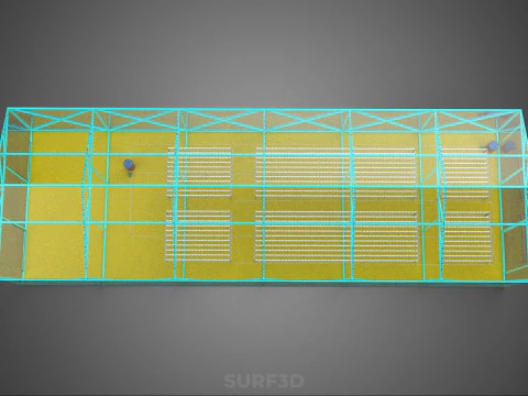 HYDROPONIC AEROPONIC GREENHOUSE HOTHOUSE GLASSHOUSE FARM GARDEN 3D Model