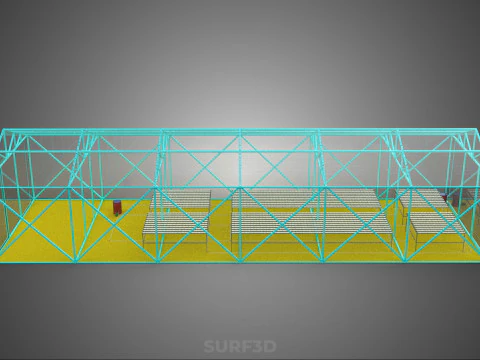 HYDROPONIC AEROPONIC GREENHOUSE HOTHOUSE GLASSHOUSE FARM GARDEN 3D Model
