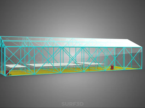 HYDROPONIC AEROPONIC GREENHOUSE HOTHOUSE GLASSHOUSE FARM GARDEN 3D Model