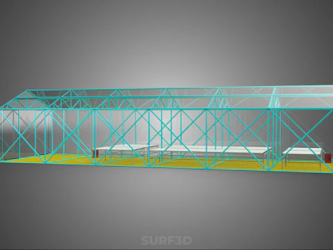 HYDROPONIC AEROPONIC GREENHOUSE HOTHOUSE GLASSHOUSE FARM GARDEN 3D Model