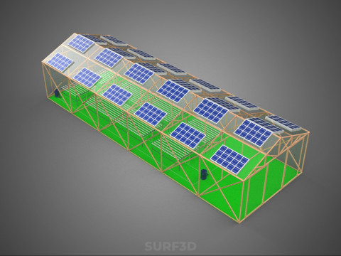 ENERGIA SOLARE SERRA IDROPONICA AEROPONICA SERRA GIARDINO AGRICOLO Modello 3D