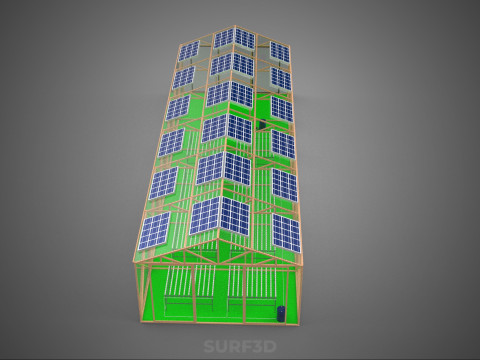 ENERGIA SOLARE SERRA IDROPONICA AEROPONICA SERRA GIARDINO AGRICOLO Modello 3D