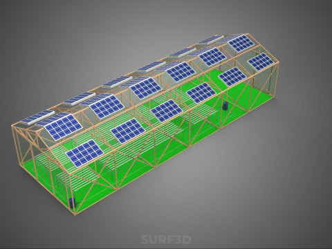 ENERGIA SOLARE SERRA IDROPONICA AEROPONICA SERRA GIARDINO AGRICOLO Modello 3D