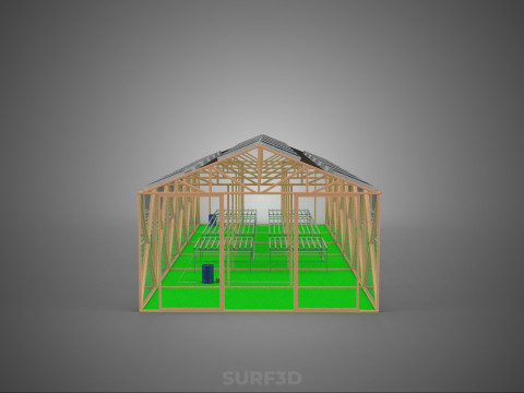 ENERGIA SOLARE SERRA IDROPONICA AEROPONICA SERRA GIARDINO AGRICOLO Modello 3D