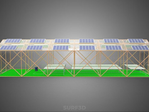 ENERGIA SOLARE SERRA IDROPONICA AEROPONICA SERRA GIARDINO AGRICOLO Modello 3D
